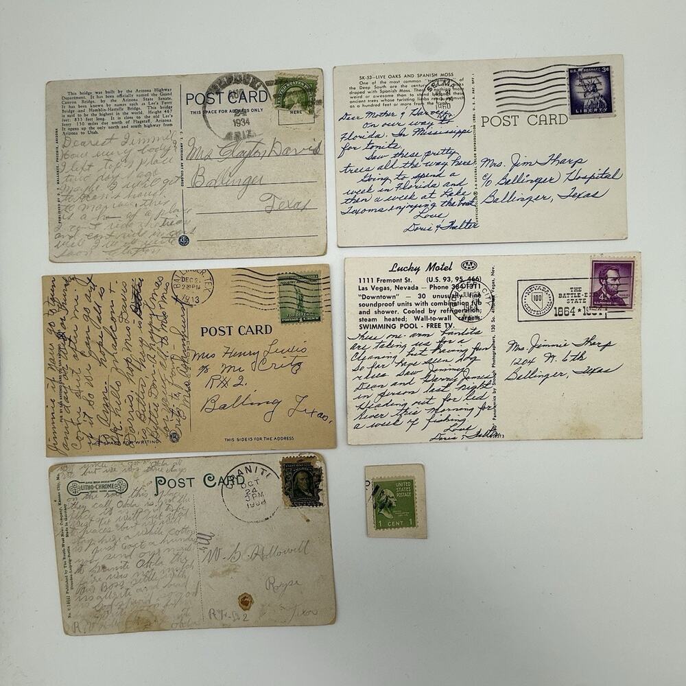 Antique Ben Franklin 1900s Stamp George Washington Lady Liberty Presidents Abe